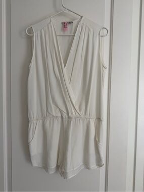 Sam and Lavi Sleeveless White Wrap Romper